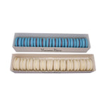 French Macaron Gift Box, Blue and White, 24-Pack