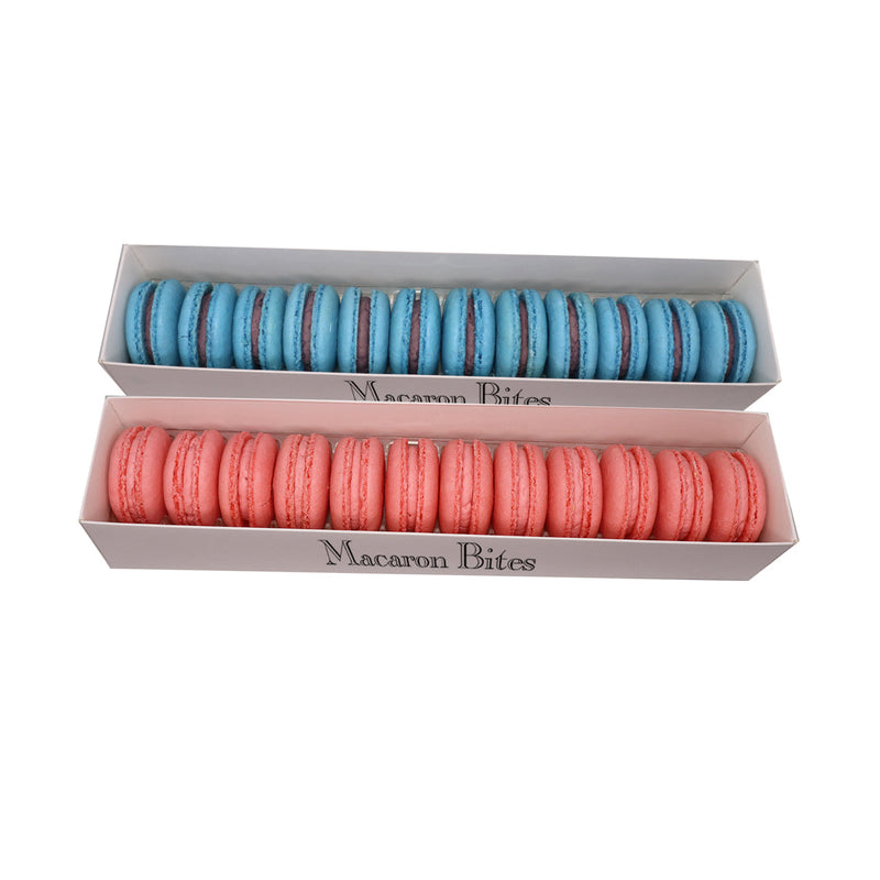 French Macaron Gift Box, Pink and Blue, 24-Pack
