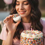 Birthday Cake Macarons – Box of 48 French Macaron Cookies