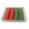 French Macarons Holiday Cookies Assortment Gift Box – Red Velvet & Mint Chocolate - 24 Count