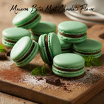 French Macarons Holiday Cookies Assortment Gift Box – Red Velvet & Mint Chocolate - 24 Count