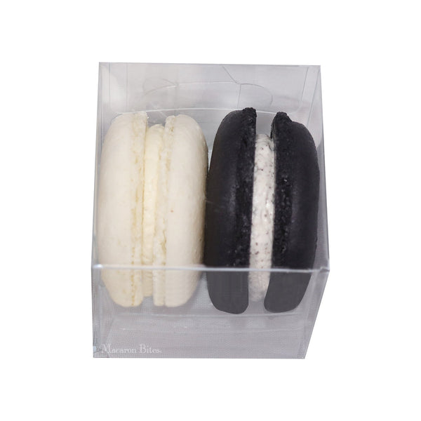 25 Black Tie French Macarons Party Favors Package