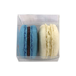 10 Blue and White French Macarons Party Favors Package
