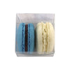 25 Blue and White French Macarons Party Favors Package