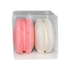10 Pink and White French Macarons Party Favors Package