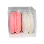 10 Pink and White French Macarons Party Favors Package