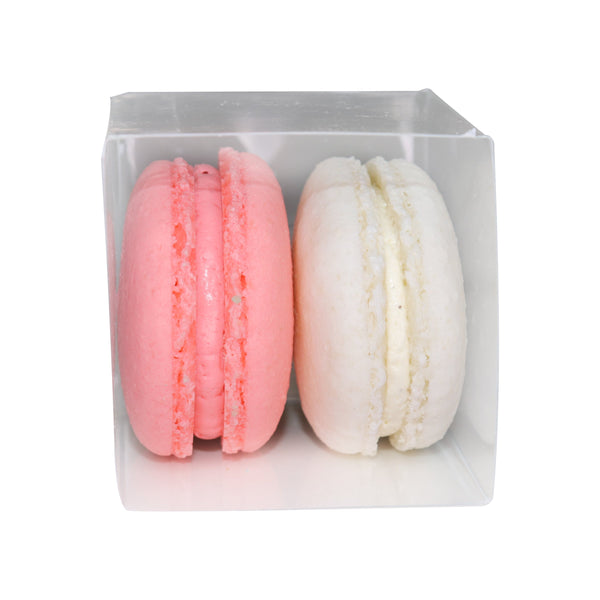 25 Pink and White French Macarons Party Favors Package